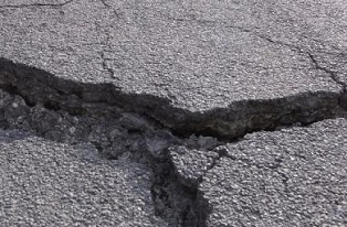 image of damaged road