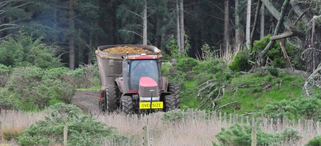 tractor with winter feed