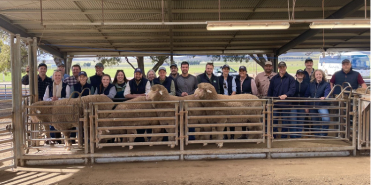 Global Sheep Forum’s Next Generation Programme participants and industry representatives. 