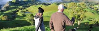 farmer waking on-farm