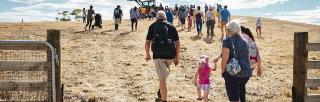 image of family entering gates of open farms day