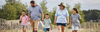 image of farming family