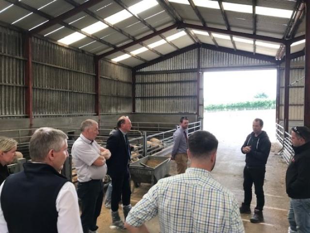 image of farmers in shed