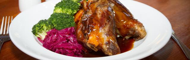 image of roast lamb shank