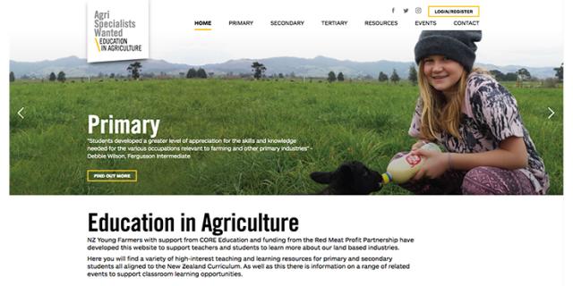 image pf Agrication website screenshot