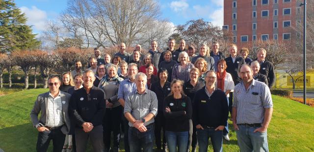 Workshop attendees outside AgResearch in Lincoln