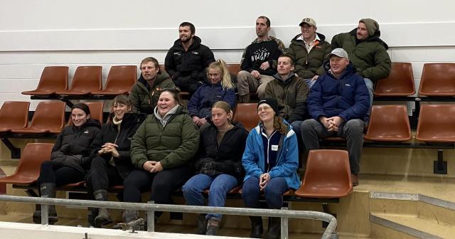 image of farmers sitting in stadium