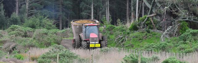 tractor with winter feed